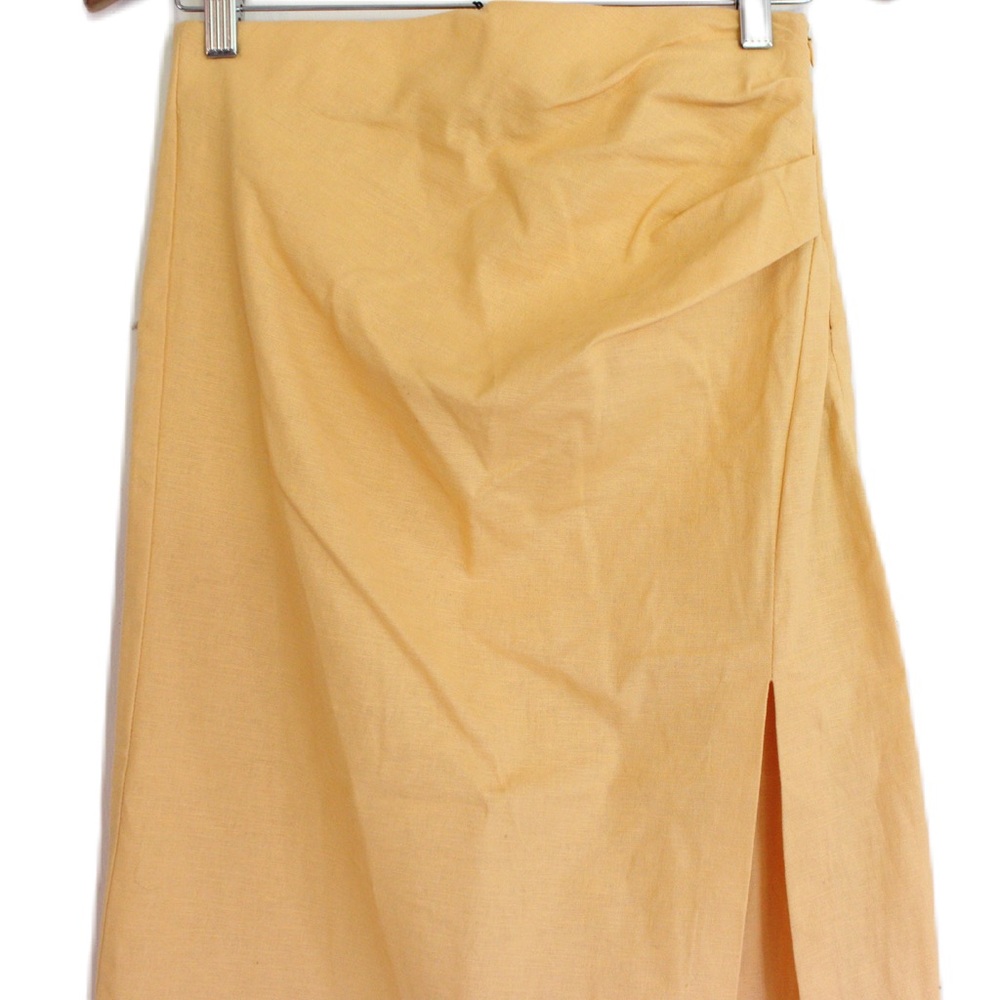 Zara Linen Open Slit Skirt - Picture 4 of 5